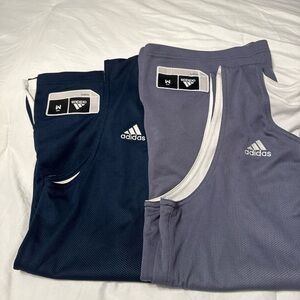 adidas Kids Mesh Athletic Shorts - Navy & Gray